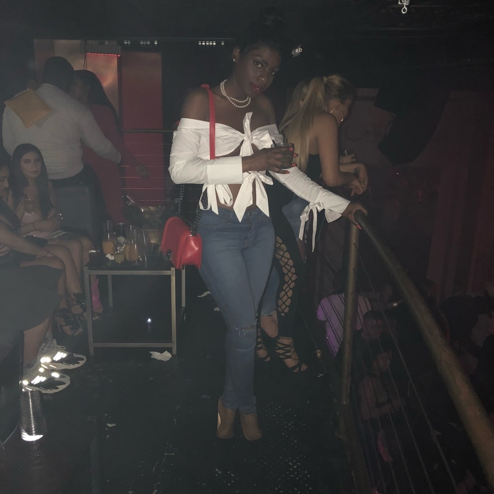 White blouse/ crop top